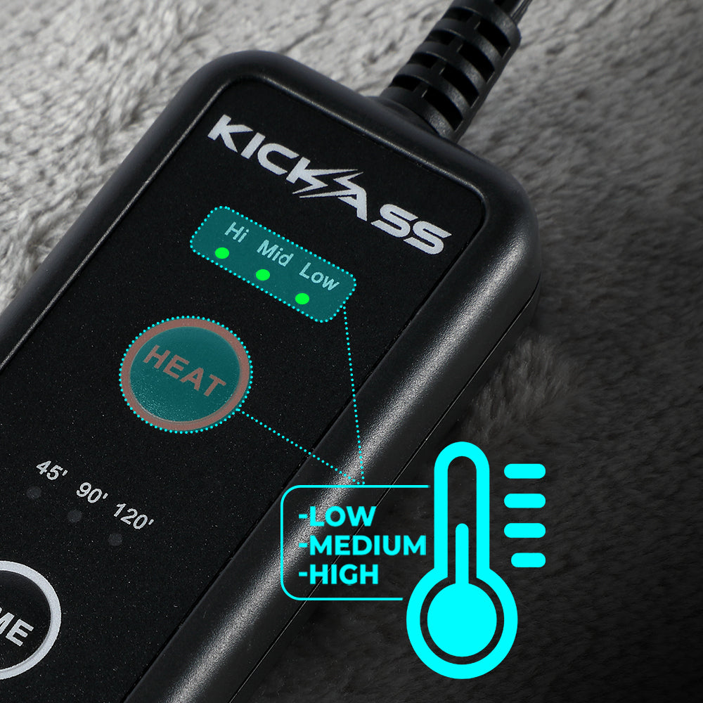 3 heat settings – low, medium or high