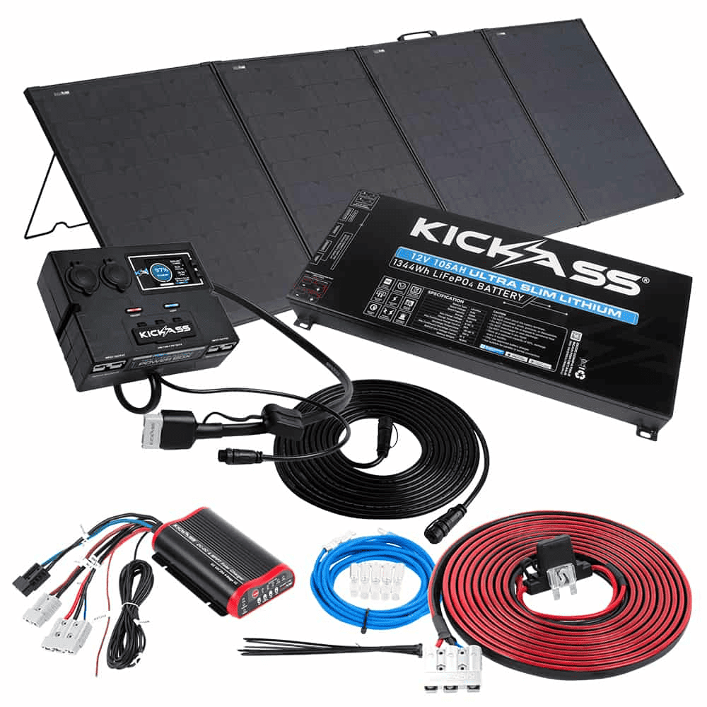 KickAss Ultra Slim 105AH Lithium Battery Complete Pack Main Image