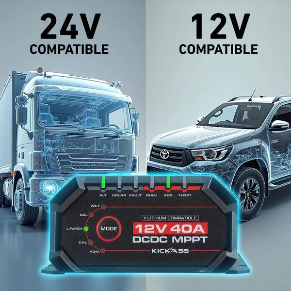 Compatible with 12V & 24V Alternators