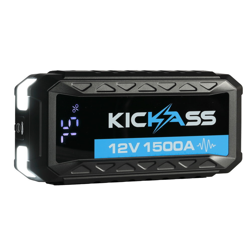 KickAss 12V Lithium 1500A Portable Car Jump Starter Power Bank