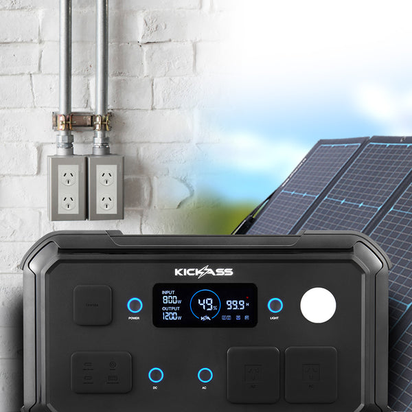 Fast Recharge Via AC (800W) or Solar (400W) with Built-In MPPT 
