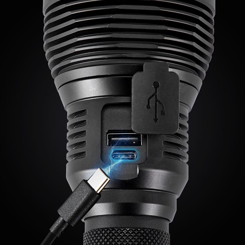 Recharges via USB-C Cable