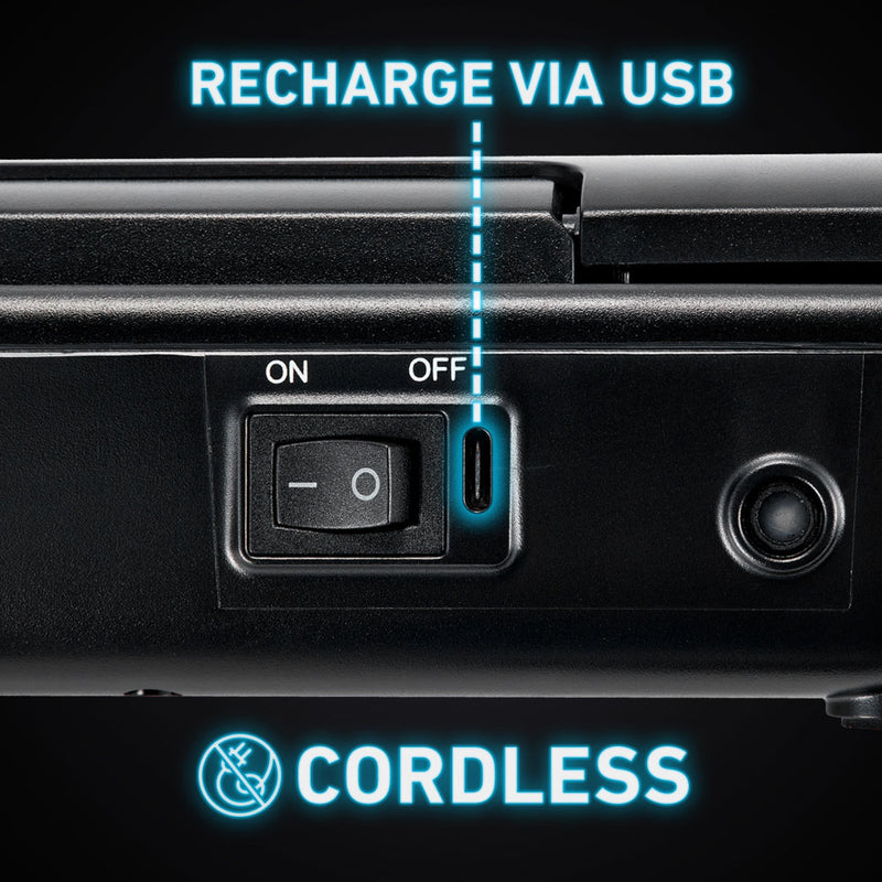 Cordless, Recharges via USB