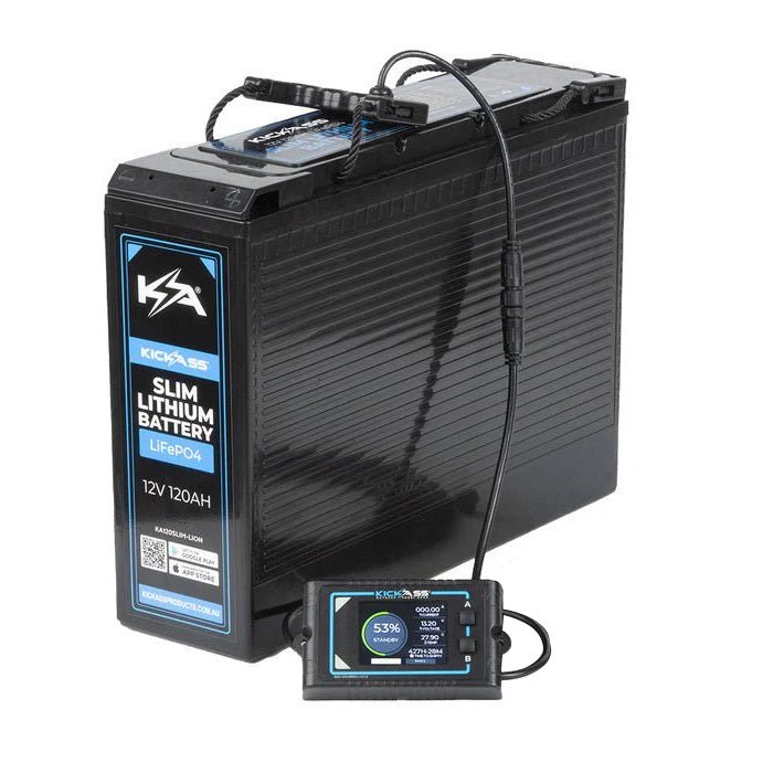 The KickAss 12V 120Ah LiFePo4 Slimline Lithium Battery & Remote Display