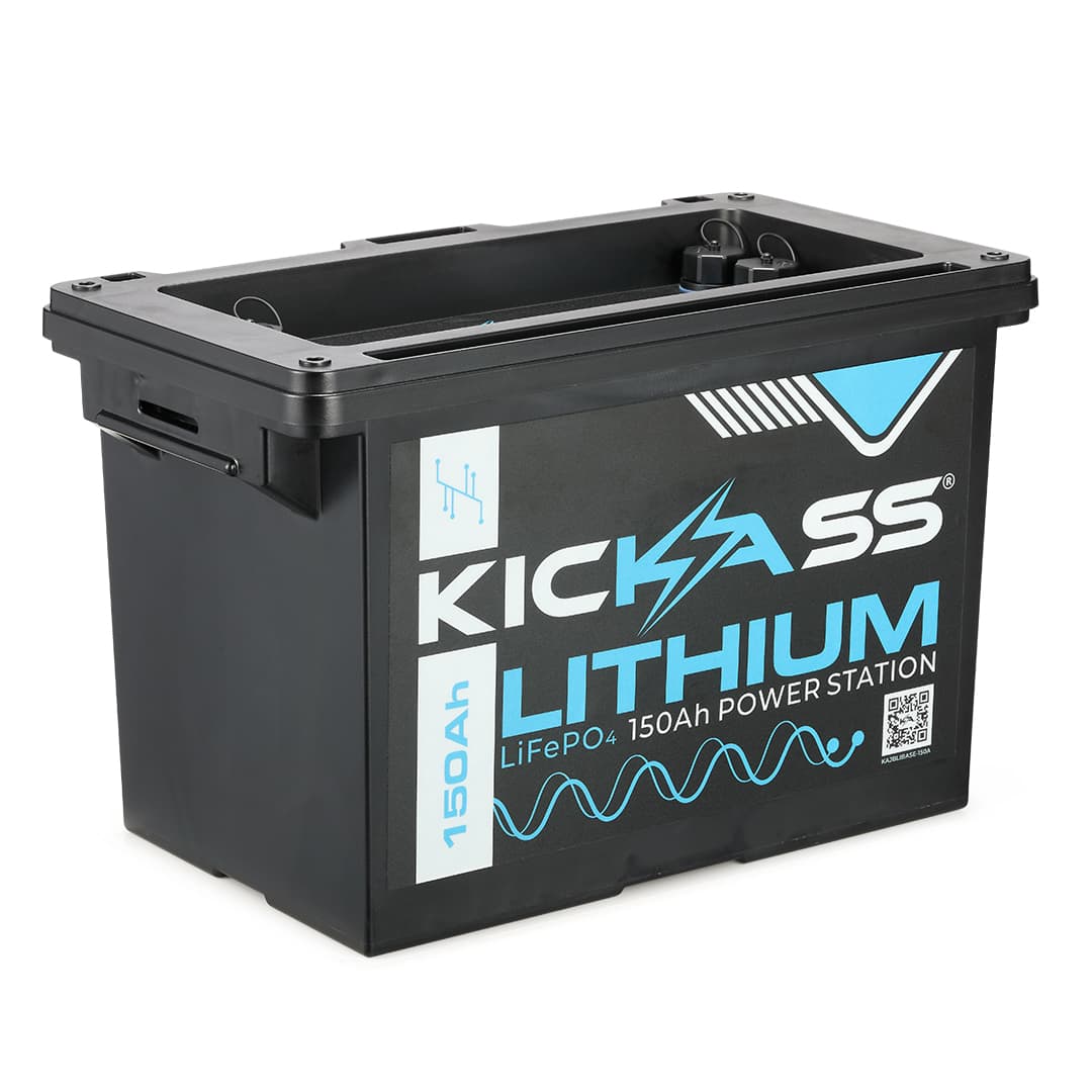 The KickAss PowerStation Lithium Battery Base With Battery 12V 150Ah