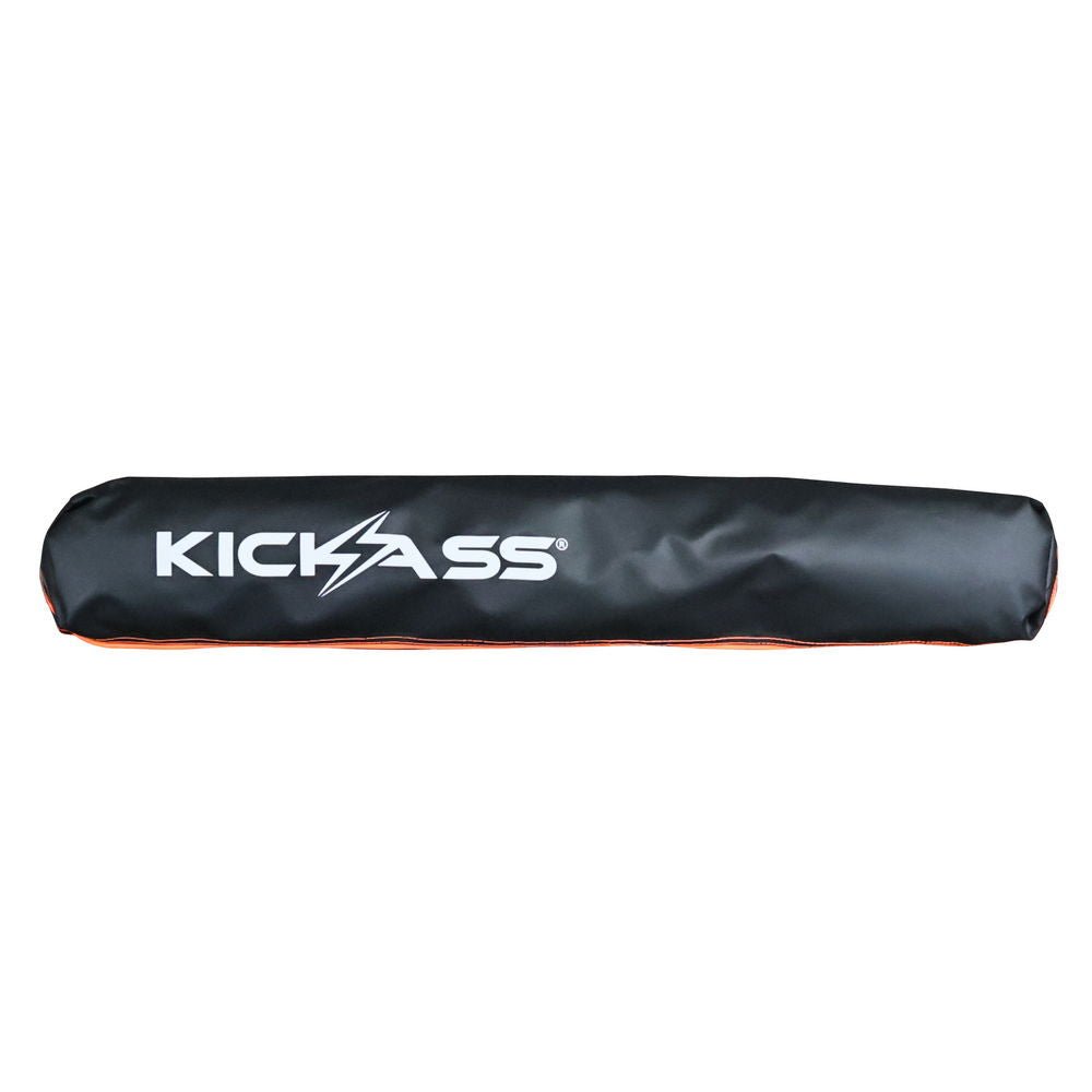 KickAss Premium Shower Awning Black and Orange