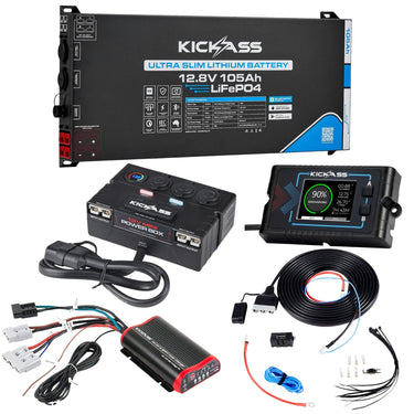 KickAss ProductsKickAss 105Ah Core Control Ultra Slimline Lithium Dual Battery KitKA12105ULTRASLIMKIT22