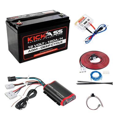 KickAss ProductsKickAss 120Ah Base Essential AGM Dual Battery KitKA120AGMBASEDBKIT