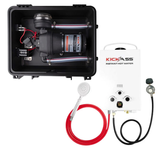 KickAss 12L/Min Portable Pump Pack + Instant Hot Water System Bundle