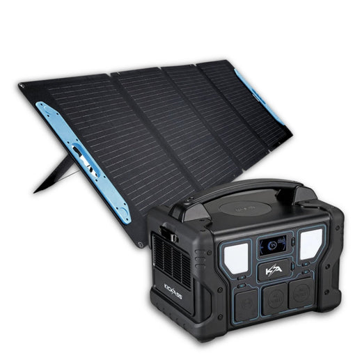 KickAss KickCharge 700W Power Station + 120W Solar Generator Kit