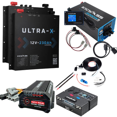 KickAss ProductsKickAss ULTRA - X 460Ah Slimline Lithium Dual Battery Kit With 3000W Inverter and Control BoxKA - ULTRAX - 460SLIM - 3000 - CB - KIT