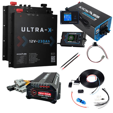 KickAss ProductsKickAss ULTRA - X 460Ah Slimline Lithium Dual Battery Kit With 3000W InverterKA - ULTRAX - 460SLIM - 3000 - KIT