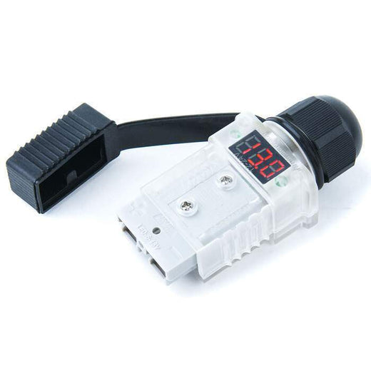 Anderson Plug Voltmeter with Voltage Display - 50A, Black