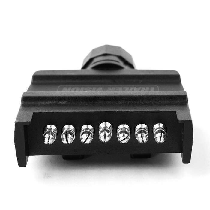 7 Pin Flat Trailer Plug With Secure Connect Spring Contacts