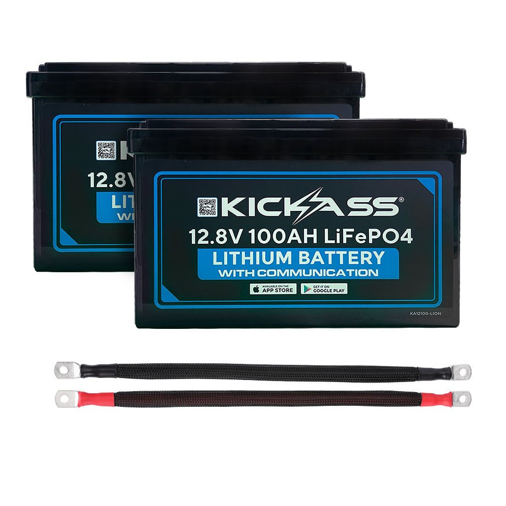 The KickAss 2x 12V 100Ah Lithium Deep Cycle Batteries In Parallel