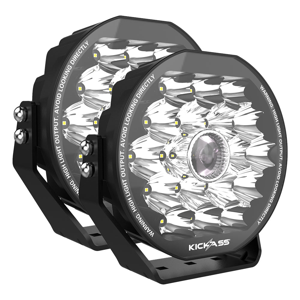 KickAss 7 Inch LED Driving Lights (Pair)