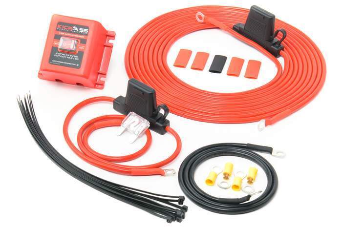 KickAss Dual Battery Wiring Kit with 12V 140Amp Dual Sensing VSR