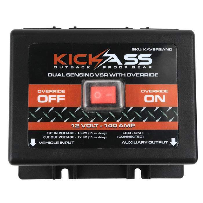 KickAss Plug & Play Dual Battery System Wiring Kit & Dual Sensing VSR