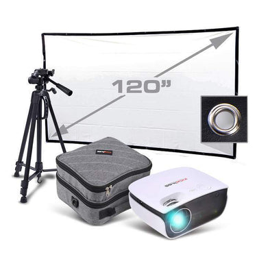 KickAss Projector & 120" Eyelet Screen Cinema Package Main Image