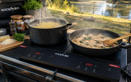 Creamy Garlic Chicken & Spinach Fettuccine Cooked on the KickAss Dual Zone Induction Cooktop - KickAss Products