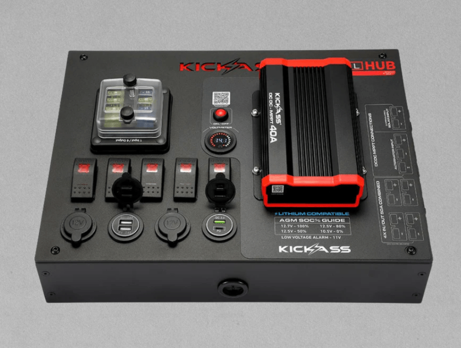 Introducing the KickAss 12V Control Hub With 40A DCDC Charger: The Ultimate Power Solution for Your Off-Grid Setup - KickAss Products