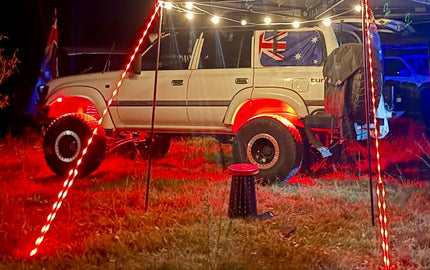 Light Up Your Campsite & Cut the Trip Hazards with the KickAss Outdoor Tie-Down Guy Rope LED Lighting Kit - KickAss Products