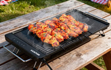 Teriyaki Chicken Skewers Cooked on the KickAss 50cm, 1400W Portable Electric BBQ - KickAss Products