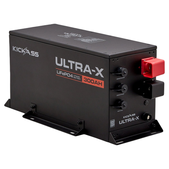 KickAss Smart 12V 300Ah Ultra-X Lithium Compact Deep Cycle Battery LiFePO4 - Series 2