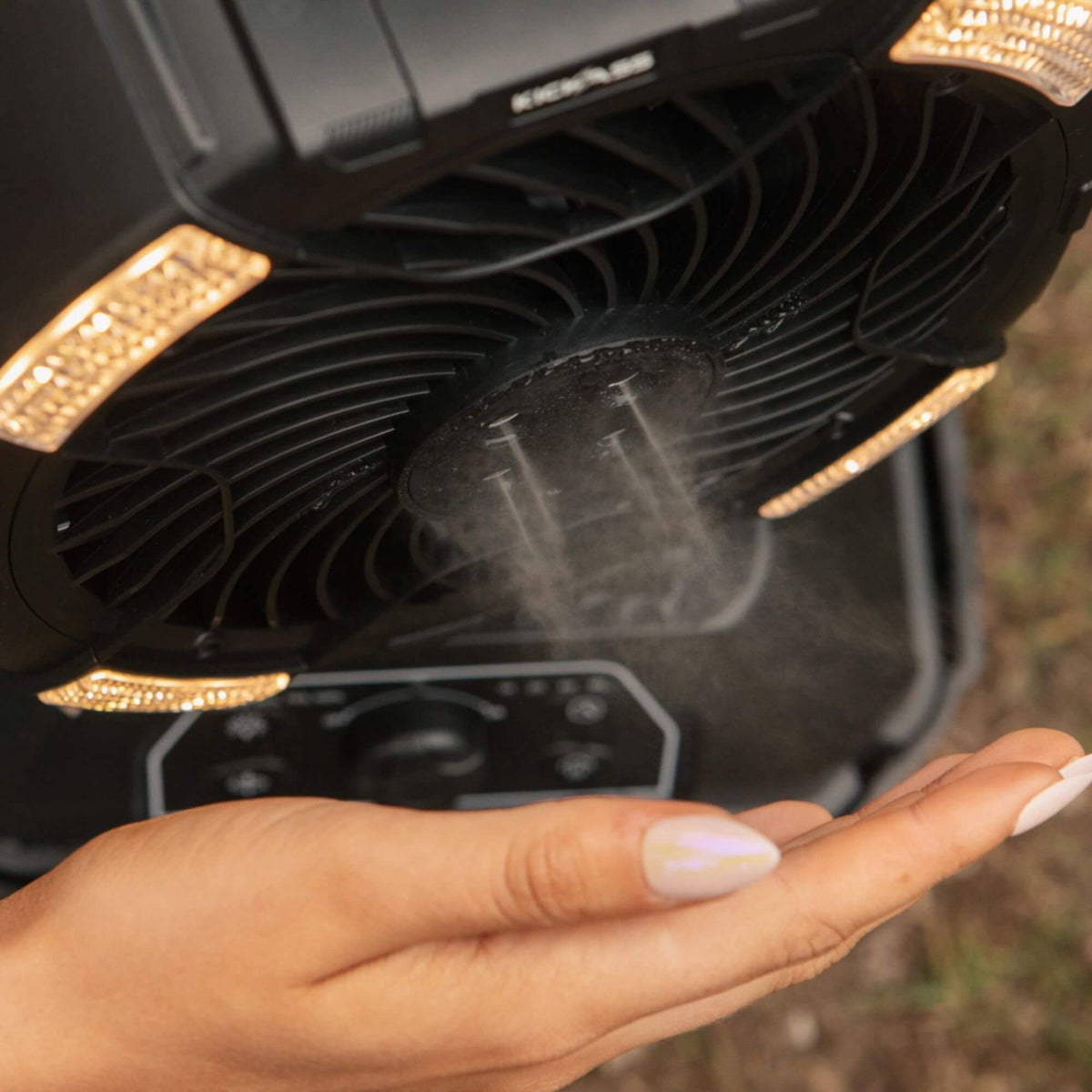 KickAss Portable 20,000mAh Misting Fan with LED & Power Bank for Camping - 1