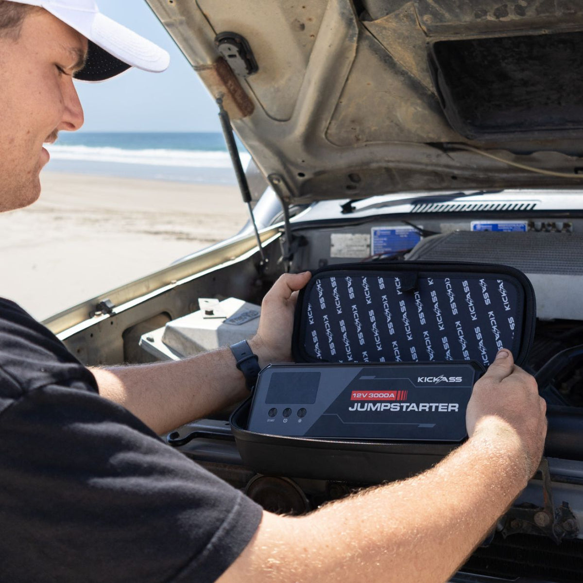 Kickass Power Boost 3000A Lithium Jump Starter with Power Bank -  5500A Peak - 1