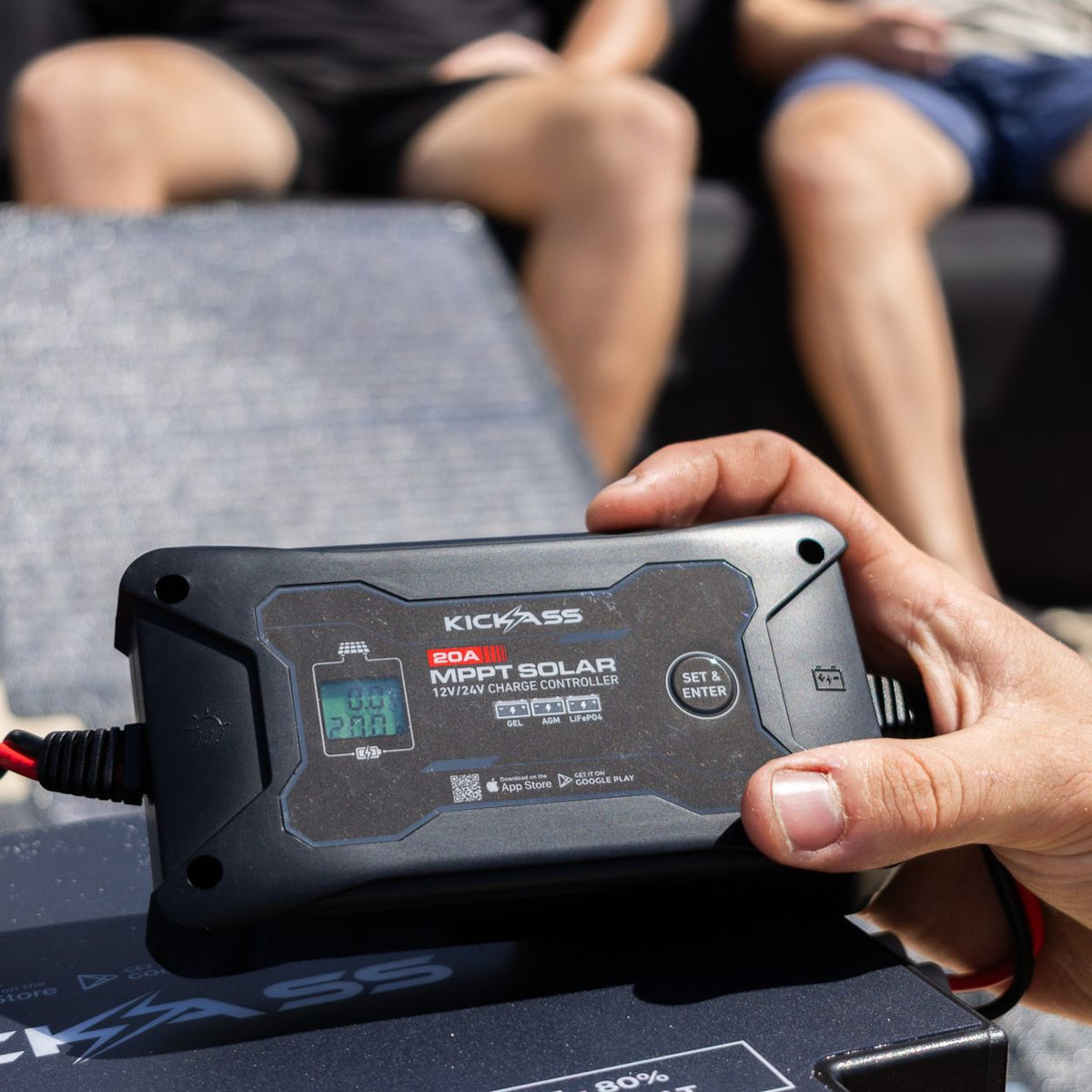 KickAss Smart 20A 12V/24V MPPT In-Line Solar Charge Controller + Integrated Bluetooth - 2