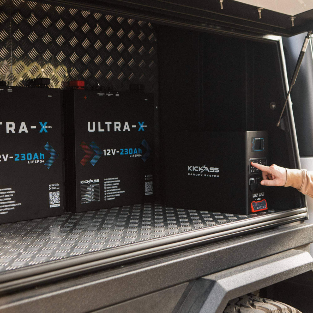 KickAss Smart 12V 230Ah Ultra-X Lithium Slimline Deep Cycle Battery LiFePO4 - 3