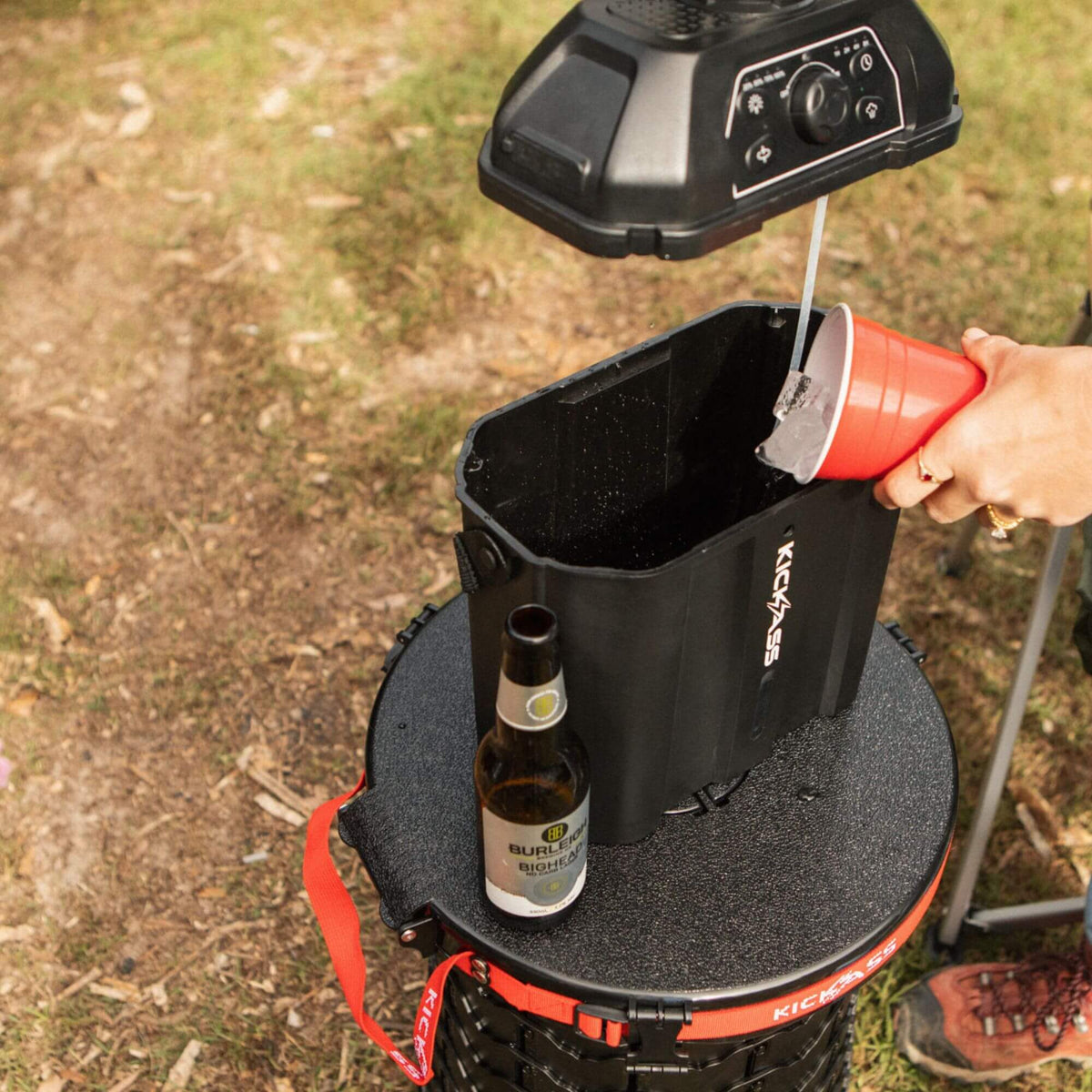 KickAss Portable 20,000mAh Misting Fan with LED & Power Bank for Camping - 4