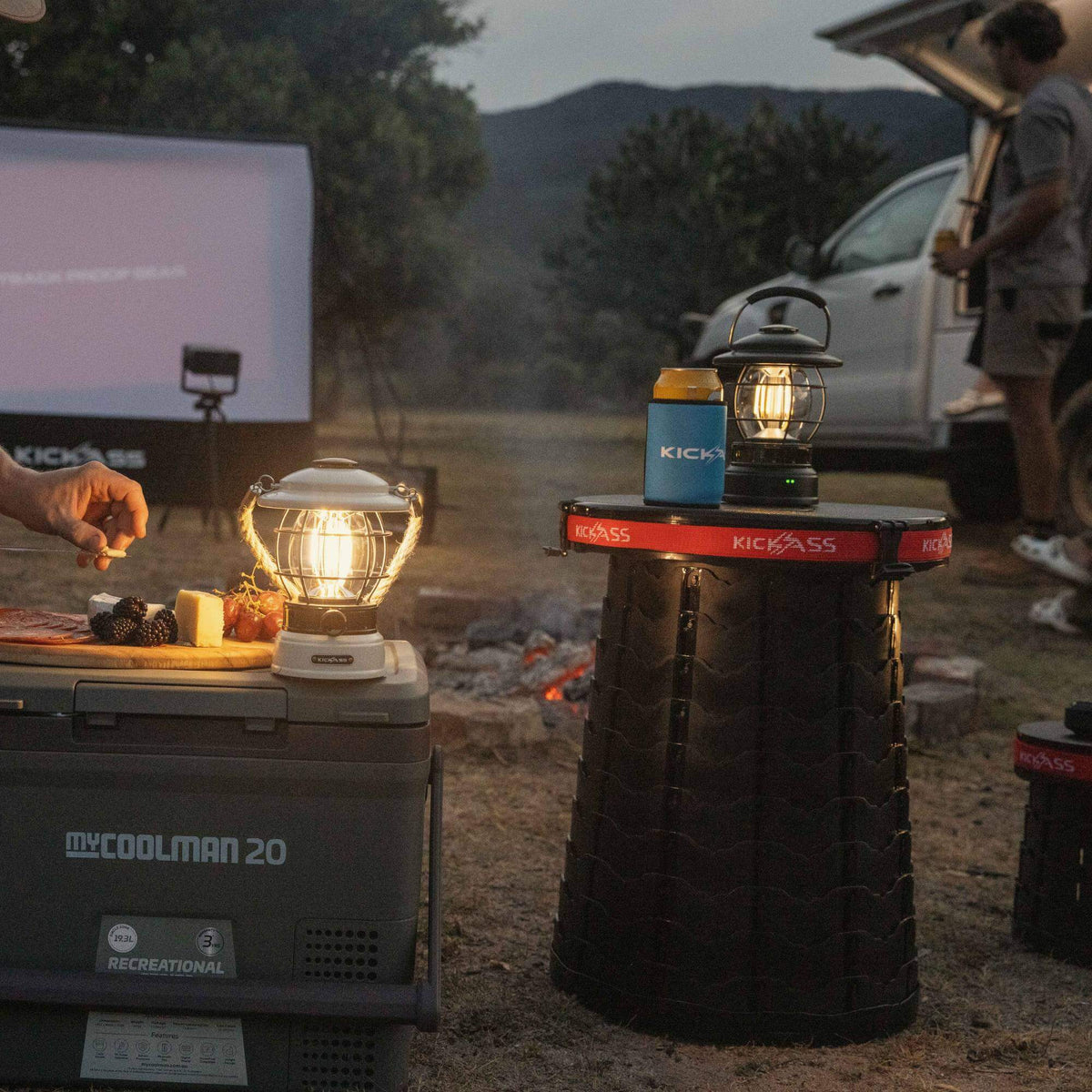 KickAss Large Portable Outdoor Pop Up Stool/Bin with Lid - 7