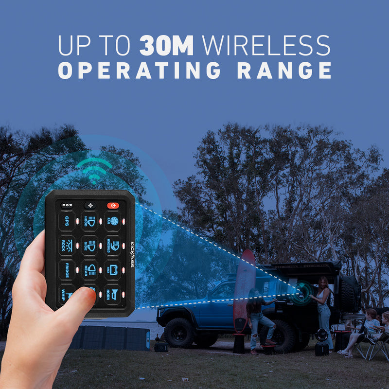 Up to 30m Wireless Operating Range 