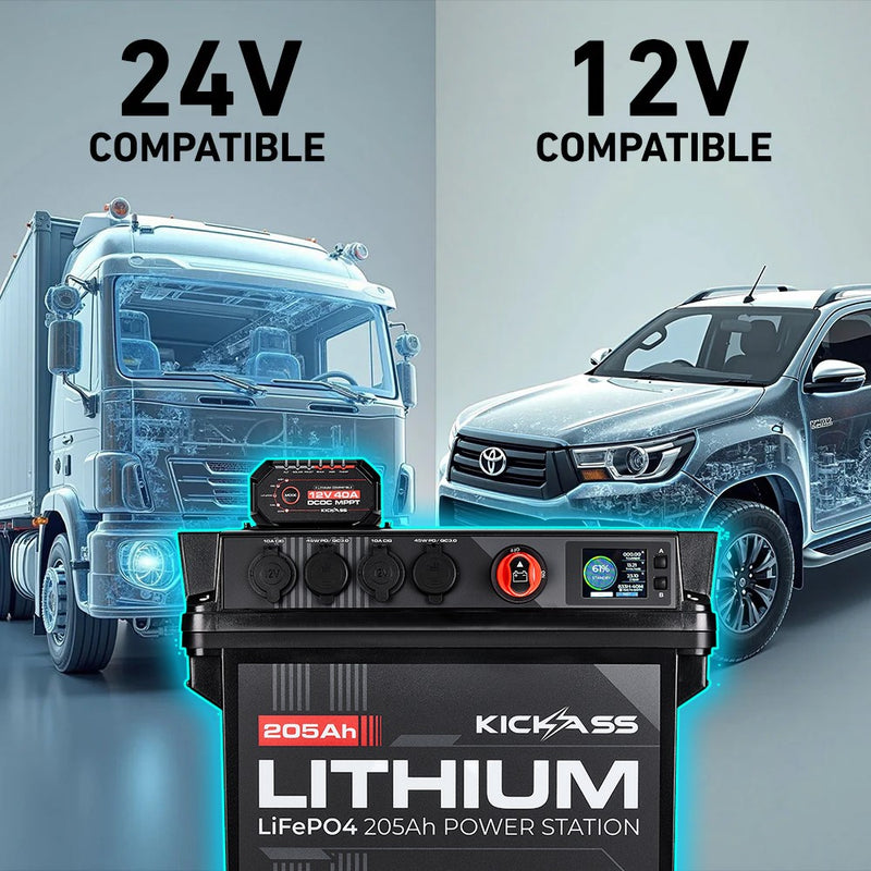 Compatible with 12V & 24V Alternators 