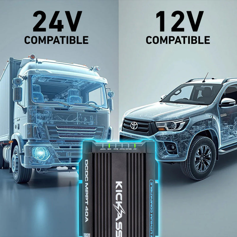 Compatible with 12V & 24V Alternators 