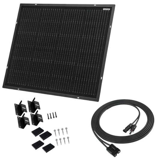 KickAss 80W Ultra Slim Solar Panel + PV to Anderson Extension Cable Bundle - 5m
