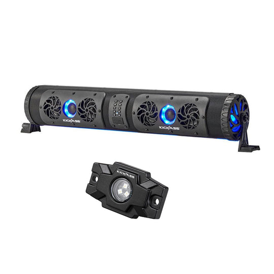 KickAss 12V Bluetooth Soundbar + Outback RGB Rock Lights Bundle