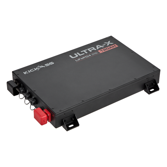 KickAss Smart 12V 120Ah Ultra-X Lithium Slimline Deep Cycle Battery LiFePO4