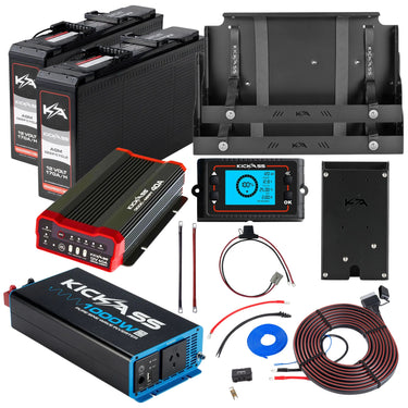 KickAss 340Ah Complete Slimline AGM Dual Battery Kit