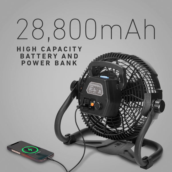 28,800mAh High Capacity Battery & Power Bank  