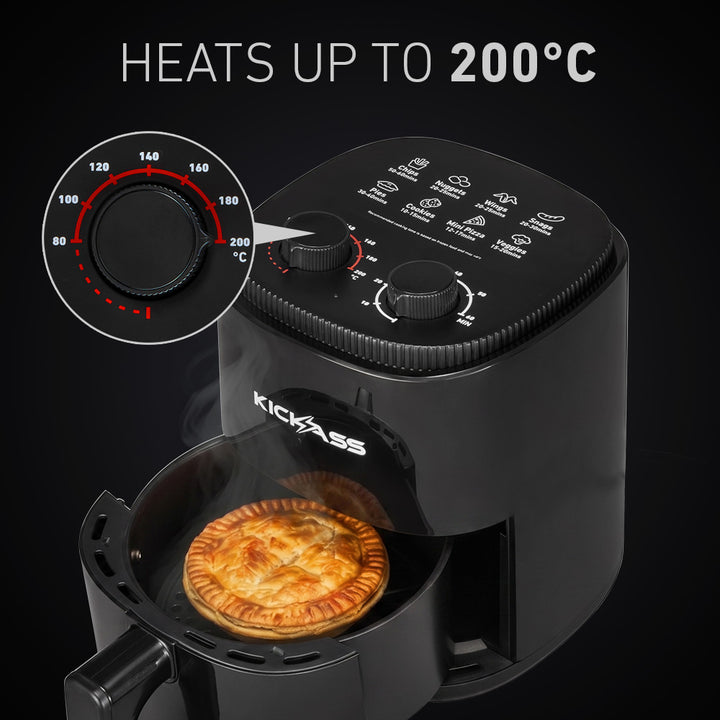 Heats up to 200°C 