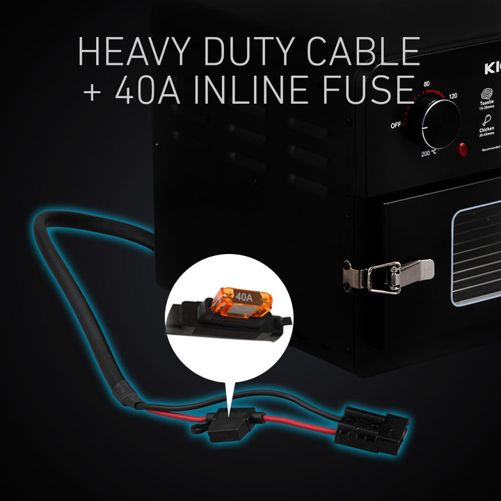 Heavy Duty Cable + 40A Inline Fuse 