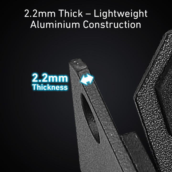 2.2mm Thick – Lightweight Aluminium Construction 