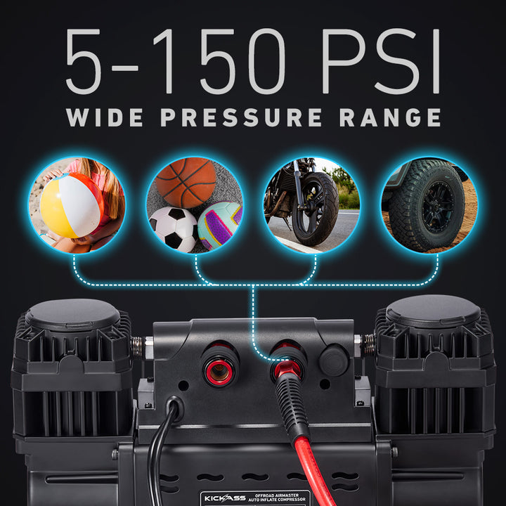 Wide Pressure Range (5-150 PSI) 