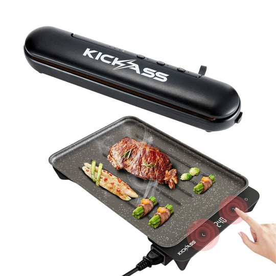 KickAss Quickfire BBQ + Lithium Vacuum Sealer Bundle