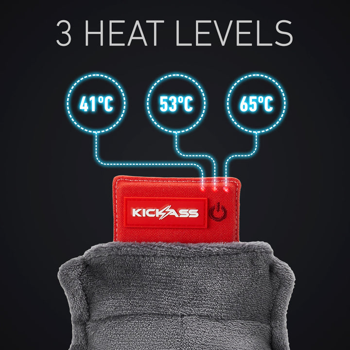 3 Heat Levels – 41°C / 53°C / 65°C
