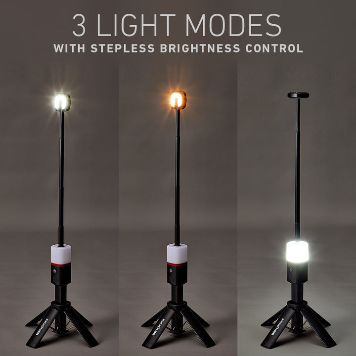 3 Light Modes with Stepless Brightness Control 