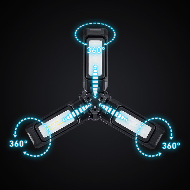 Three Multi-directional Light Bars for Complete 360° Glow  